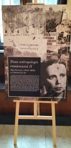 An exhibition panel from the Bucharest exhibition opening